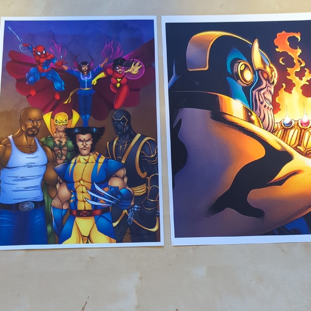 Marvel Comics Vibrant Superhero Art Prints NEW 2